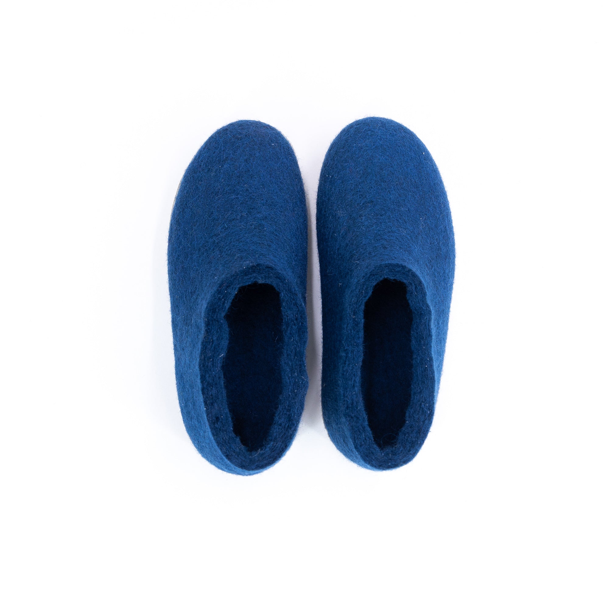 Rhino Blue Wool Felt Ankle Boots - Kuuma Shoes