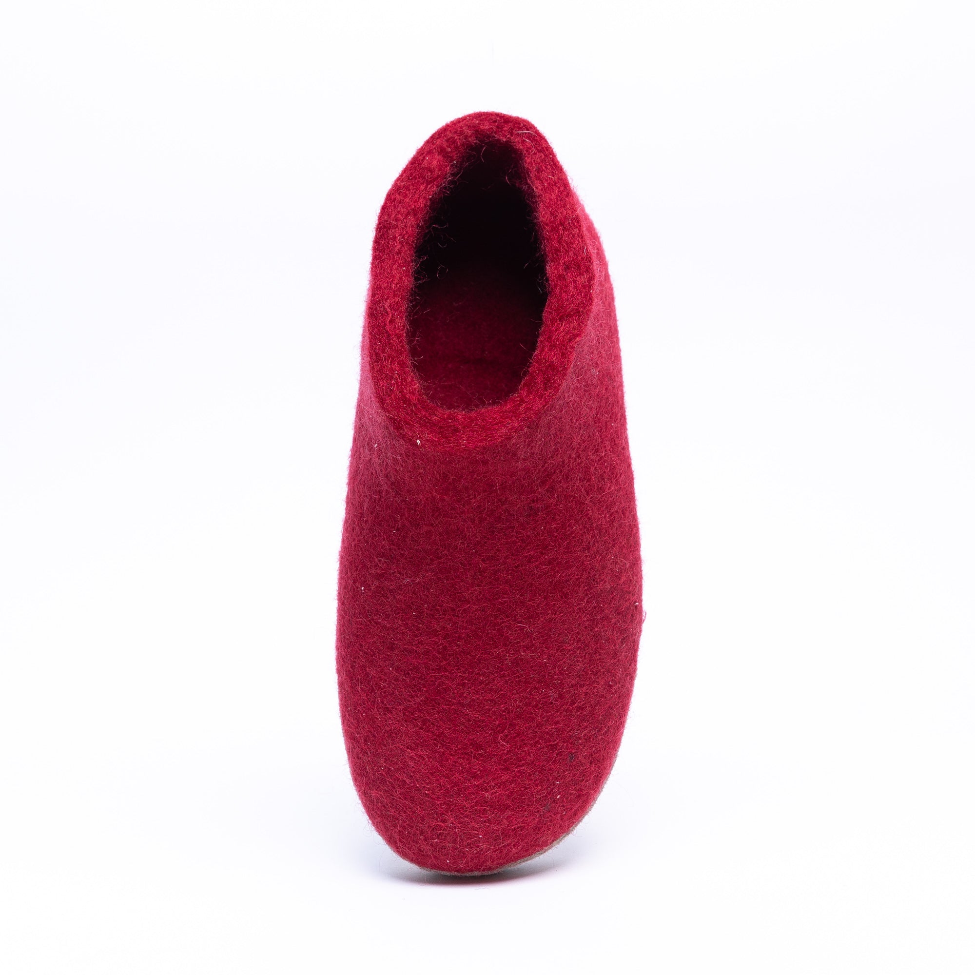 Red Wool Felt Ankle Boots - Kuuma Shoes