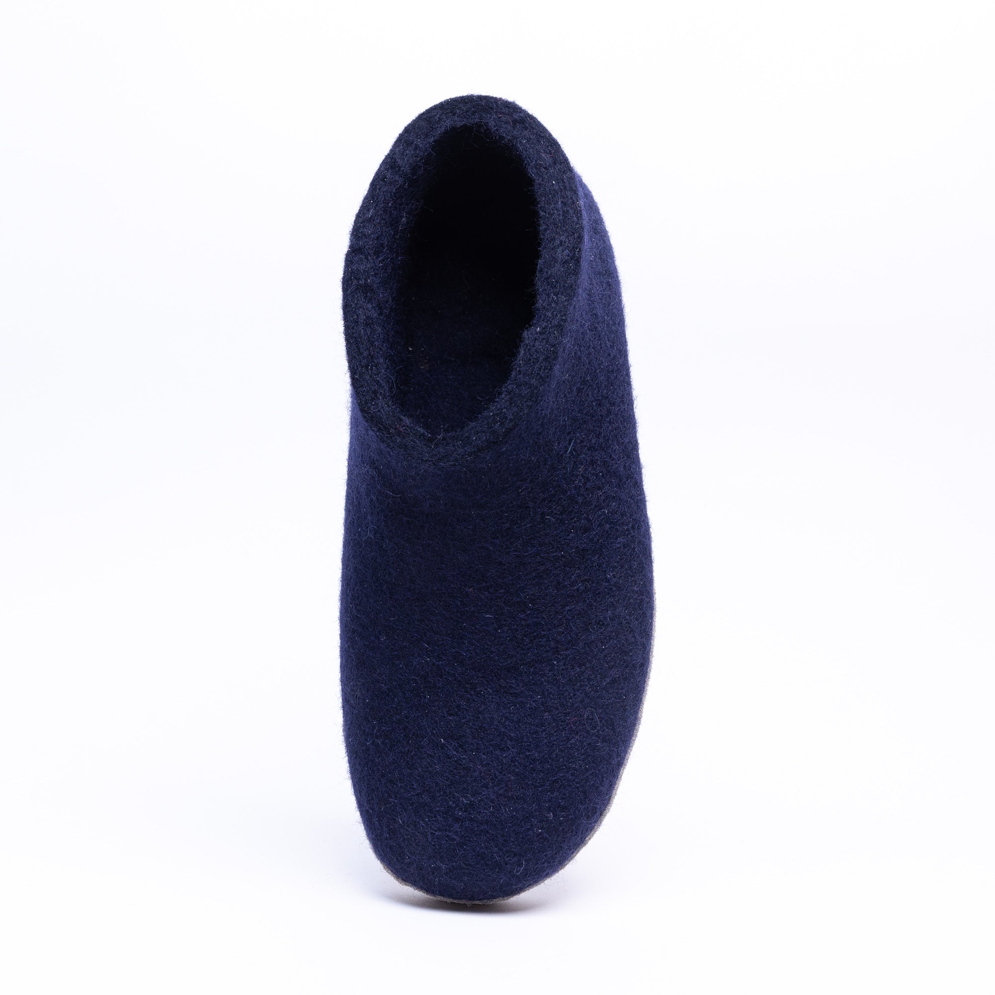Navy Wool Felt Ankle Boots - Kuuma Shoes