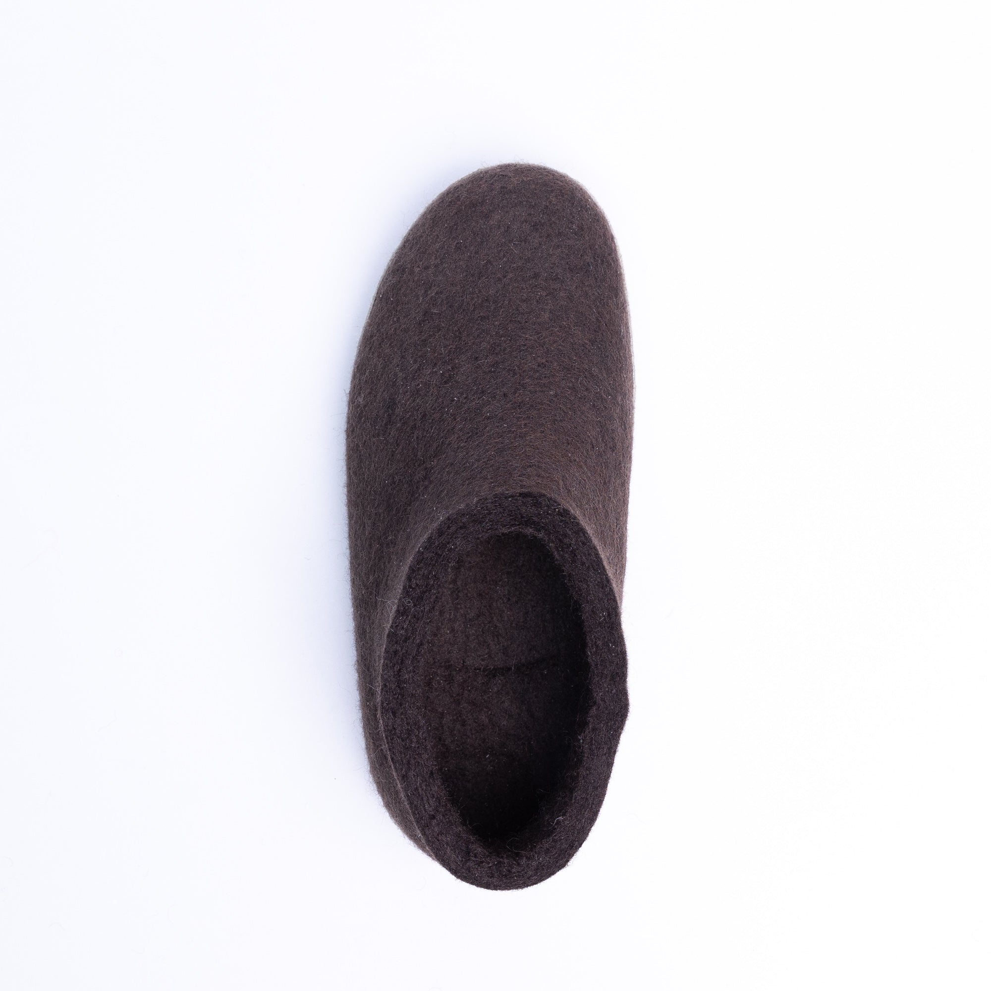 Dark Brown Wool Felt Ankle Boots - Kuuma Shoes
