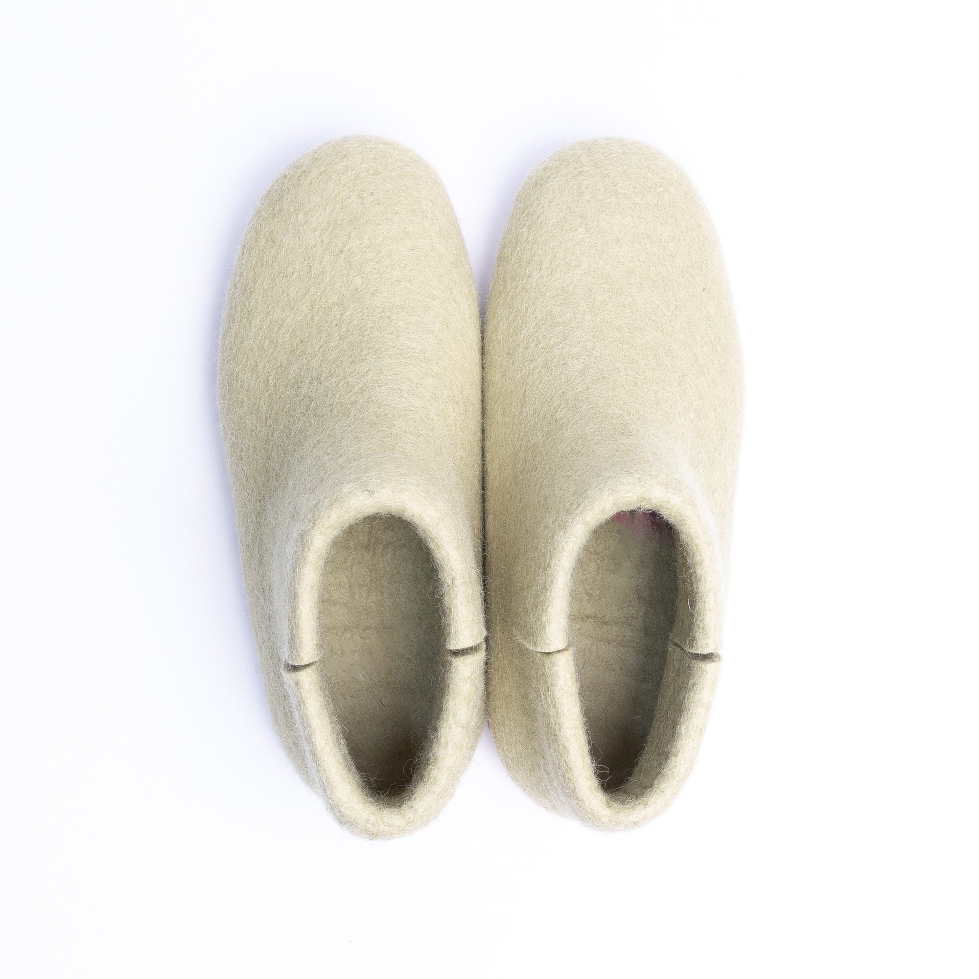 Pastel Green Wool Felt Boots - Kuuma Shoes