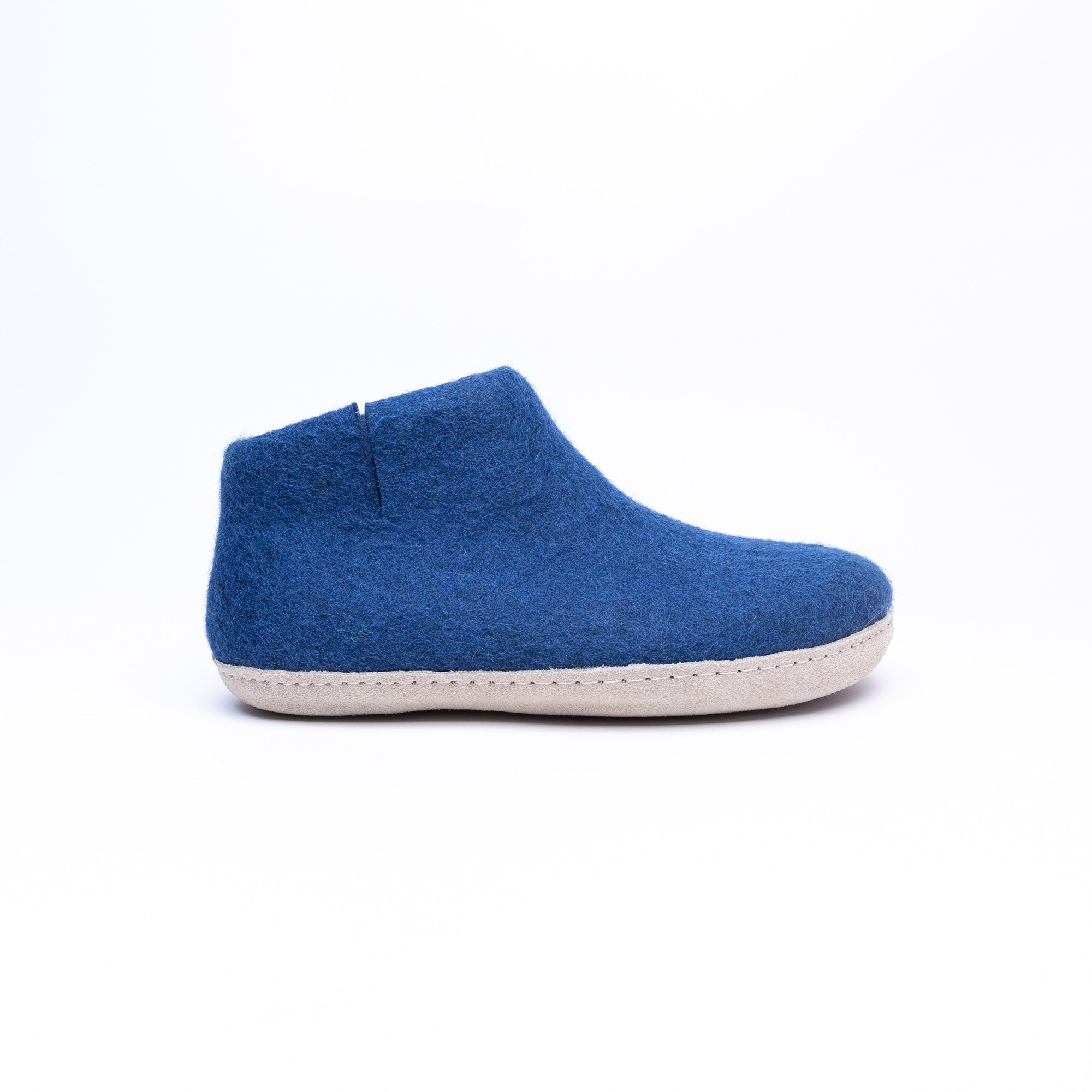 Rhino Blue Wool Felt Boots - Kuuma Shoes