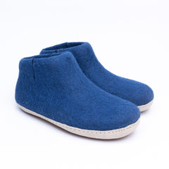 Rhino Blue Wool Felt Boots - Kuuma Shoes