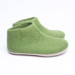 Light Green Wool Felt Boots - Kuuma Shoes