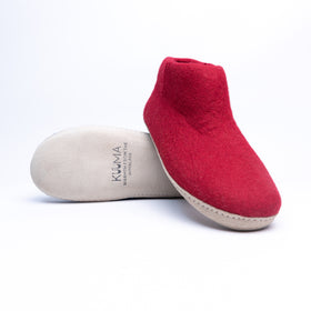 Red Wool Felt Boots