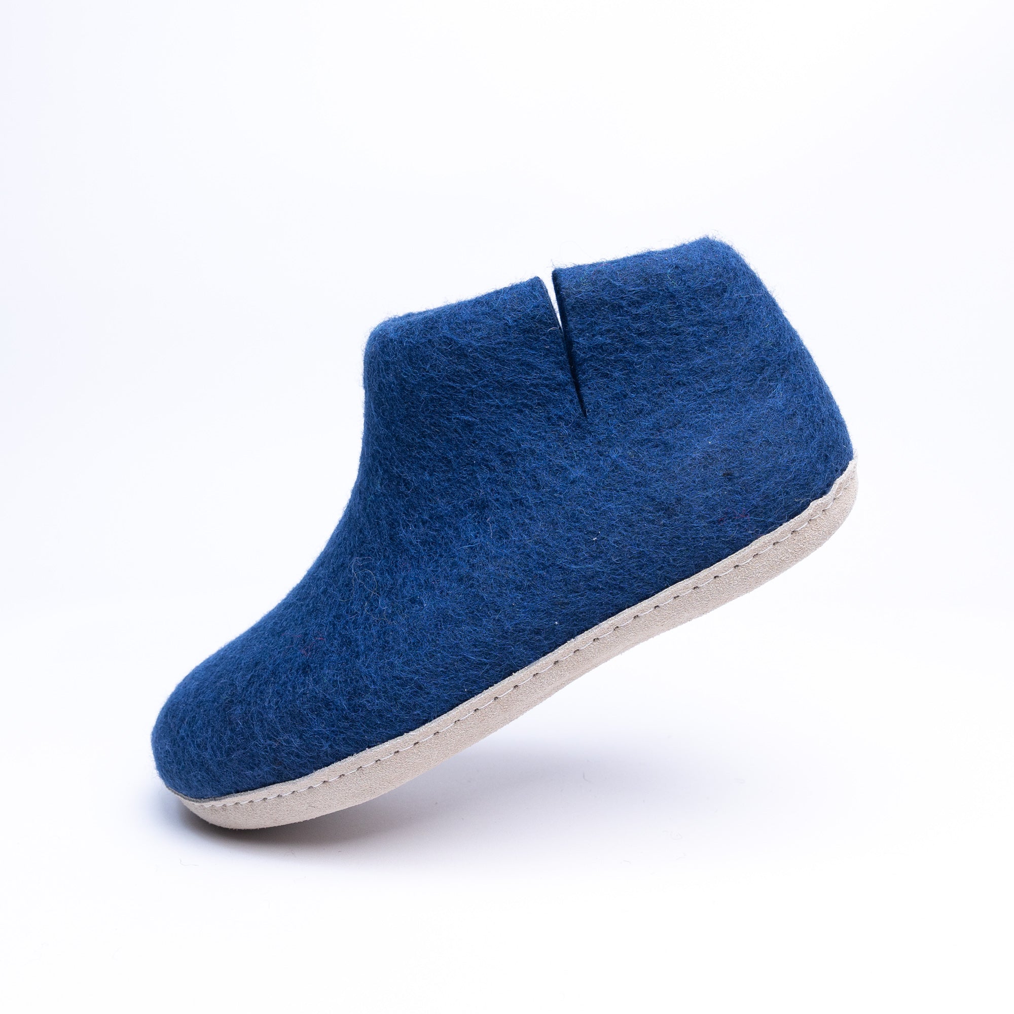 Rhino Blue Wool Felt Boots - Kuuma Shoes