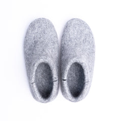 Marbled Light Grey Wool Felt Boots - Kuuma Shoes