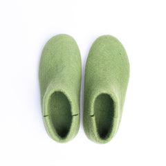 Light Green Wool Felt Boots - Kuuma Shoes