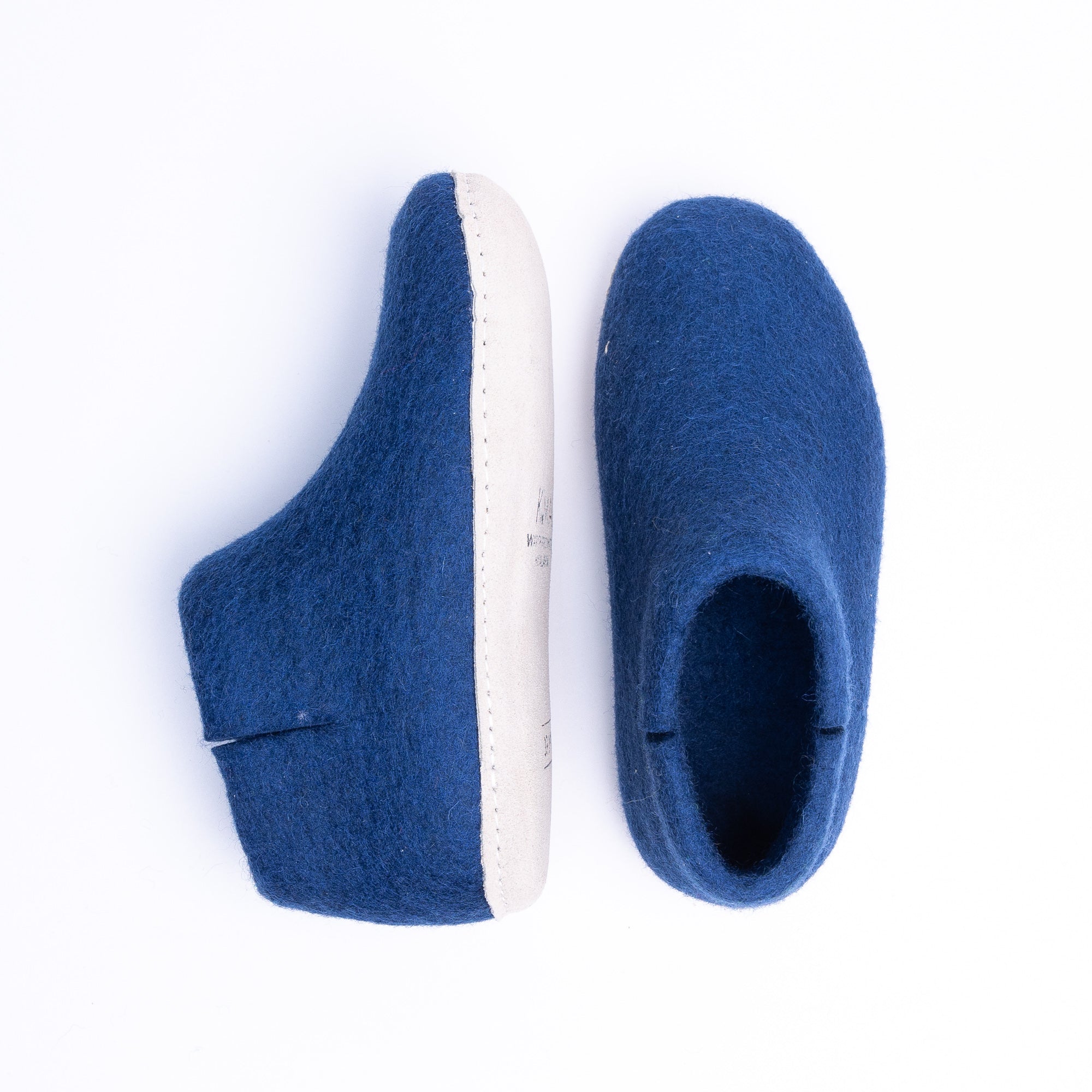 Rhino Blue Wool Felt Boots - Kuuma Shoes