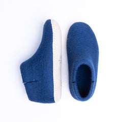 Rhino Blue Wool Felt Boots - Kuuma Shoes
