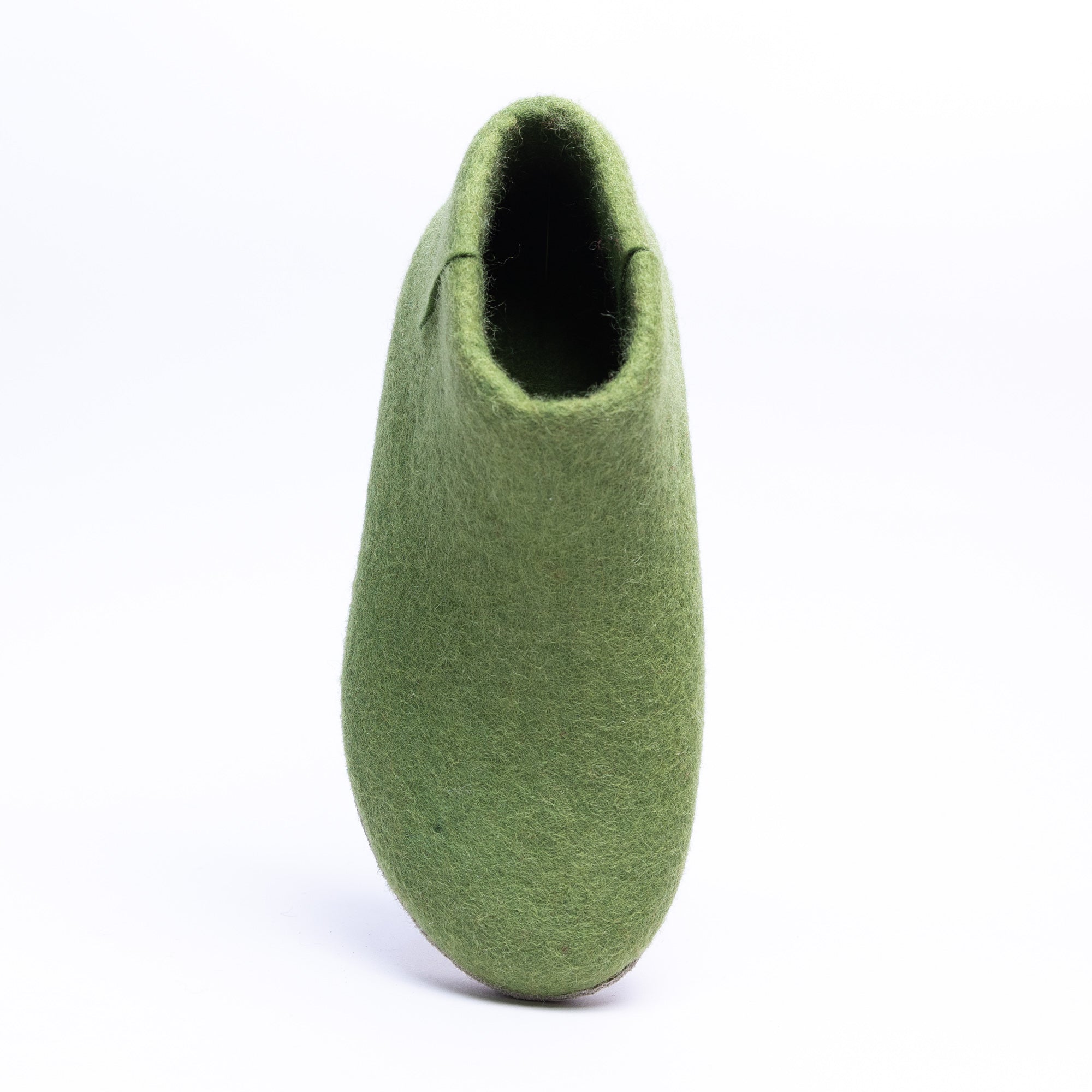 Light Green Wool Felt Boots - Kuuma Shoes