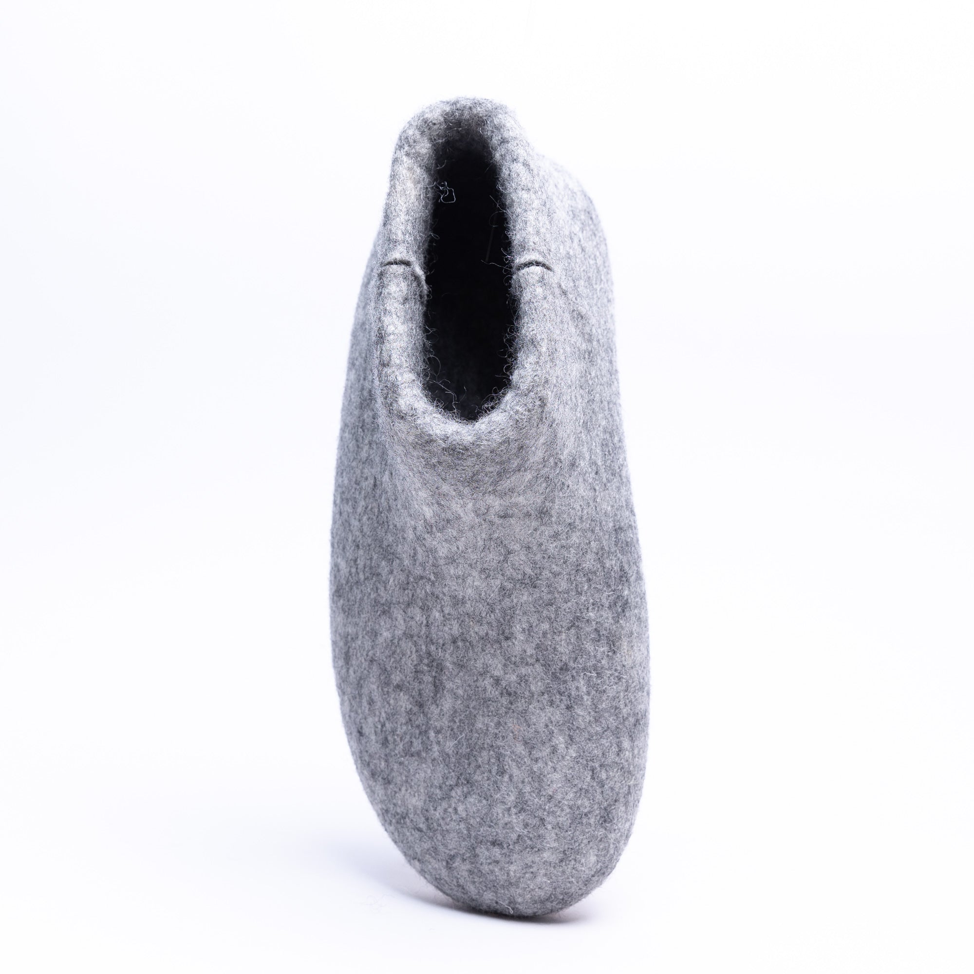 Marbled Light Grey Wool Felt Boots - Kuuma Shoes