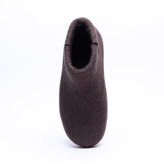 Dark Brown Wool Felt Boots - Kuuma Shoes