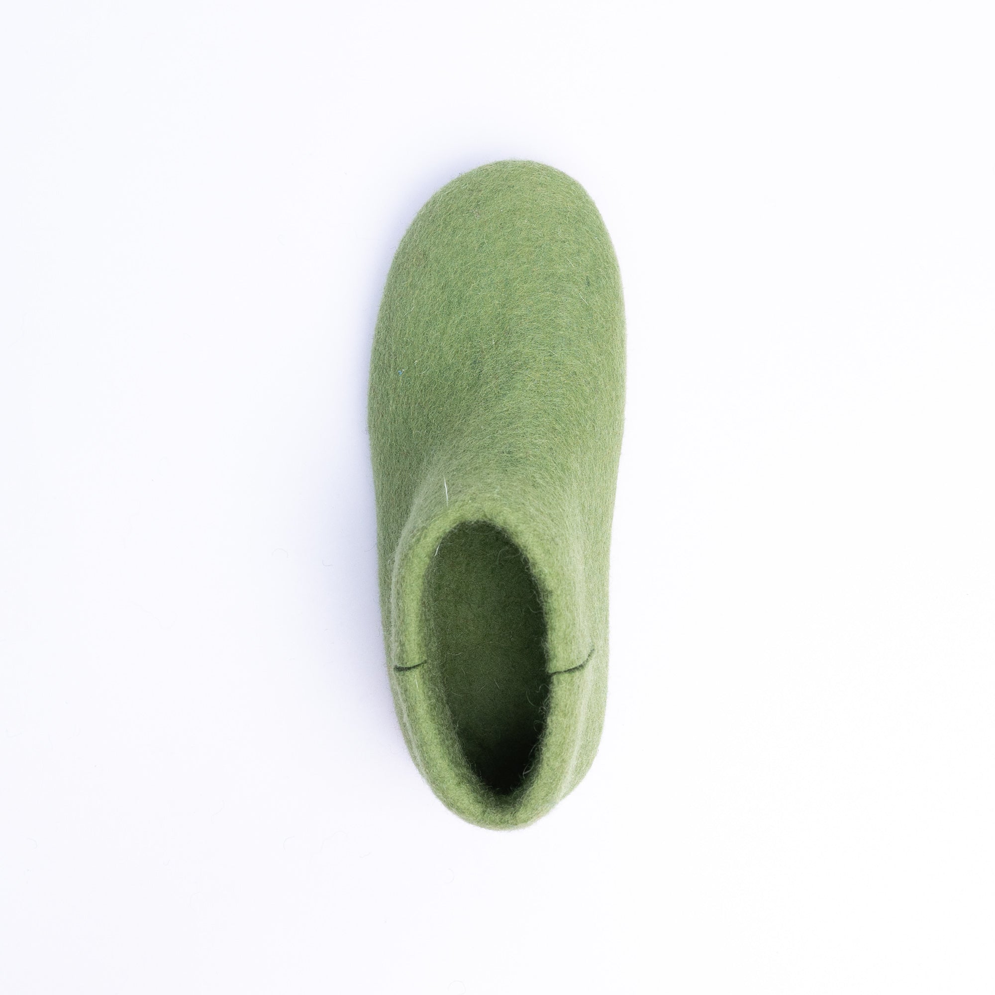 Light Green Wool Felt Boots - Kuuma Shoes