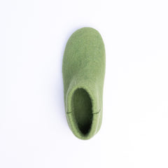 Light Green Wool Felt Boots - Kuuma Shoes
