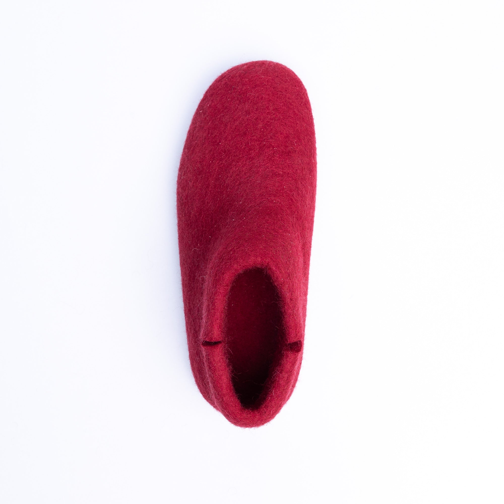 Red Wool Felt Boots - Kuuma Shoes