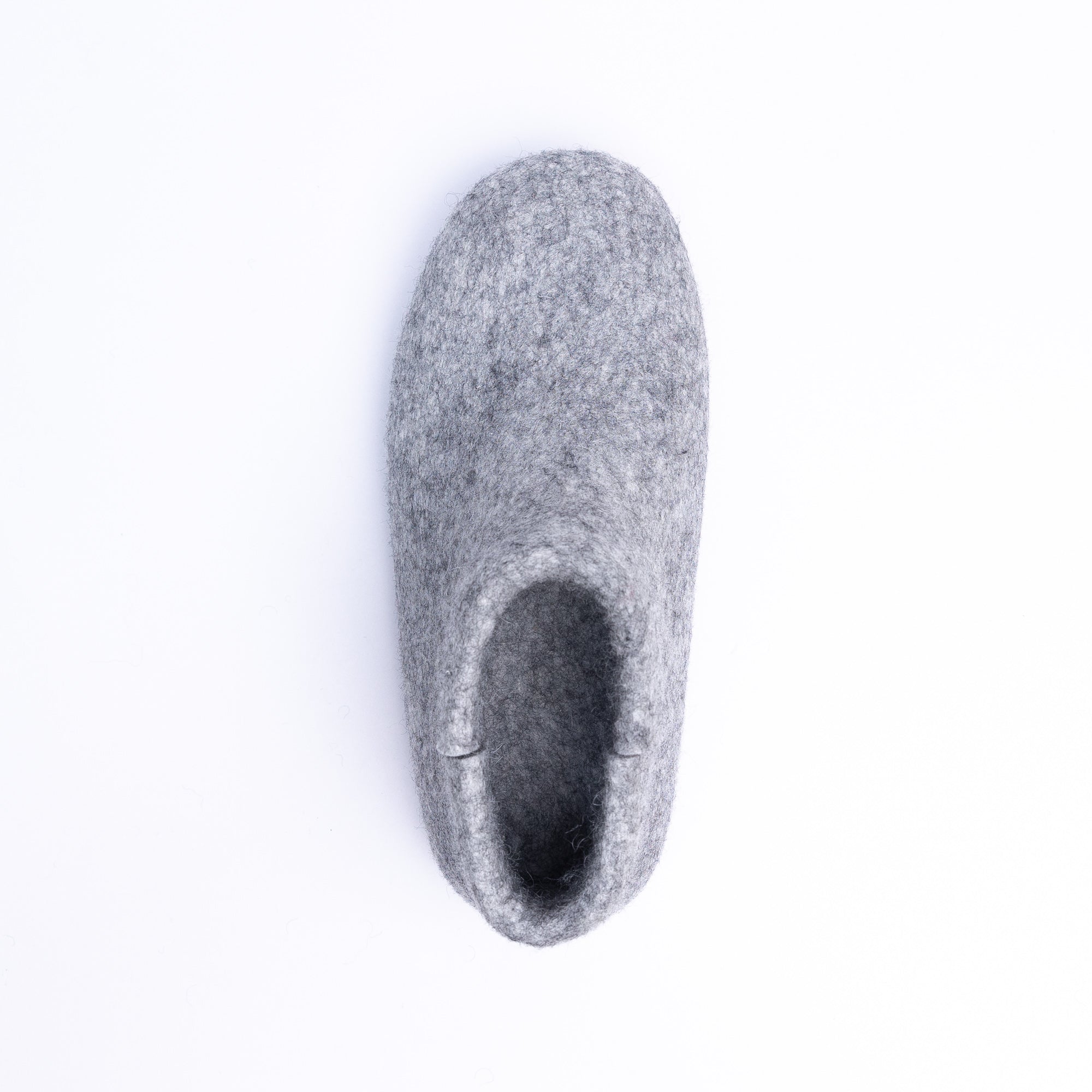 Marbled Light Grey Wool Felt Boots - Kuuma Shoes