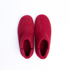Red Wool Felt Boots - Kuuma Shoes