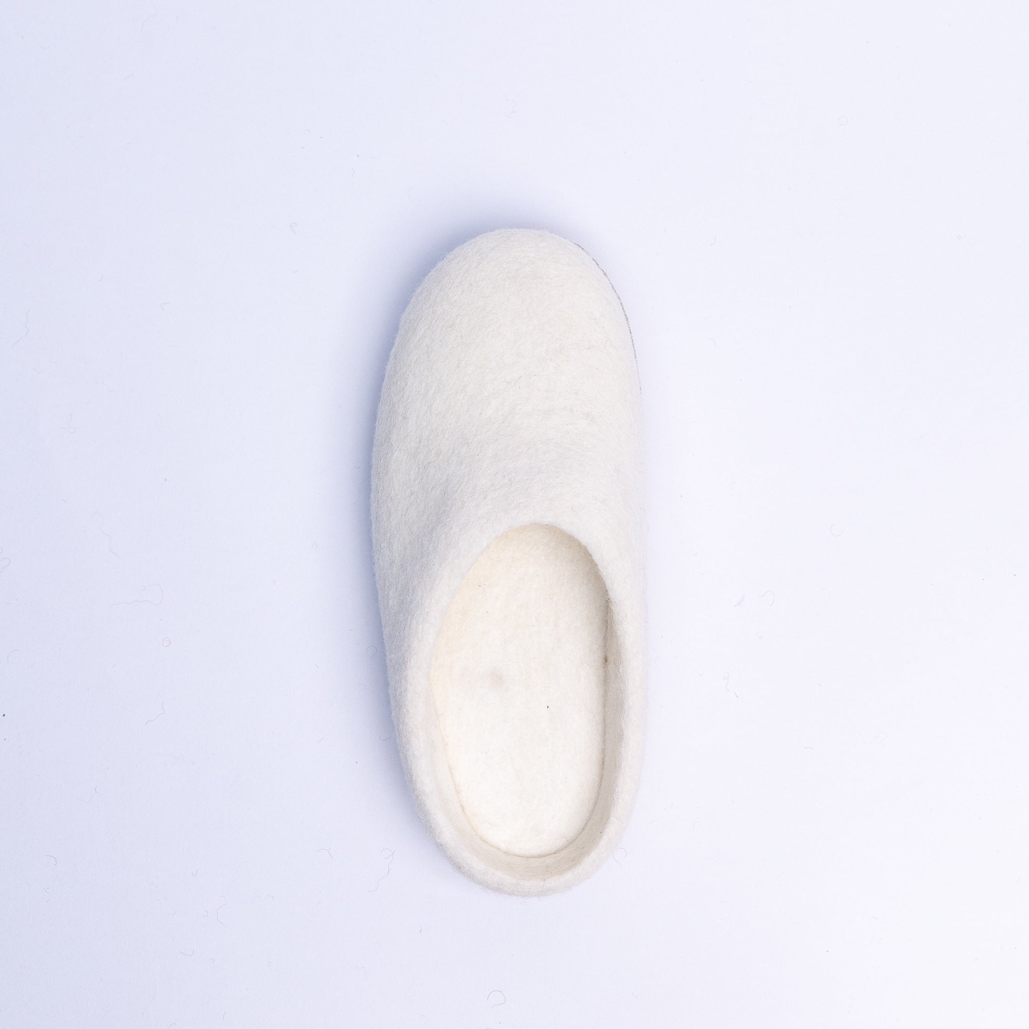 Neutral Cream Wool Slippers - Kuuma Shoes