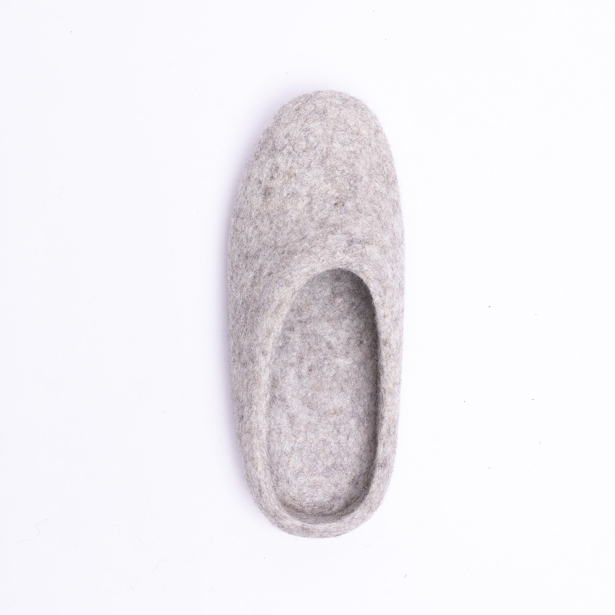 Marbled Tan Wool Felt Slippers - Kuuma Shoes