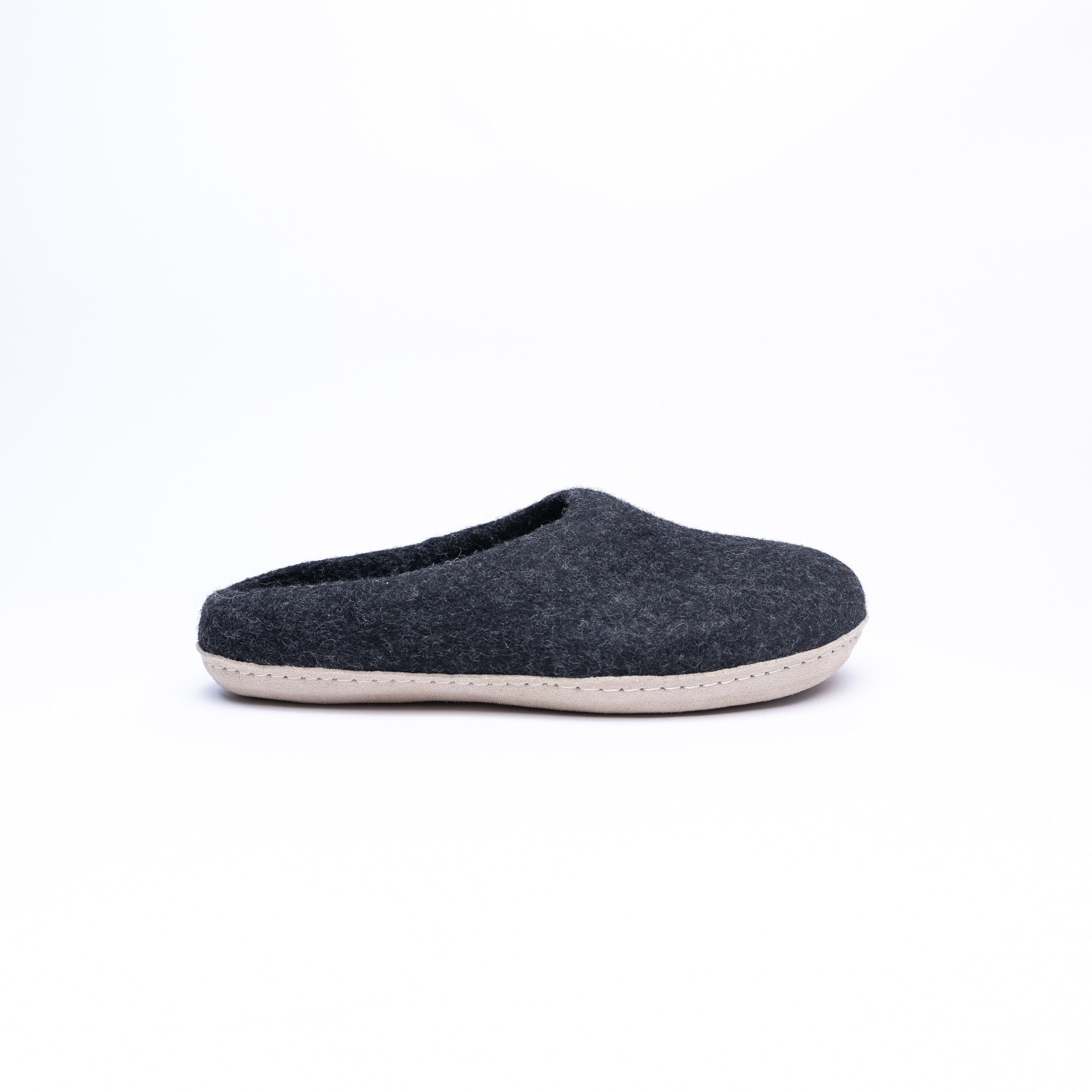Graphite Wool Slippers - Kuuma Shoes