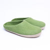 Light Green Wool Felt Slippers