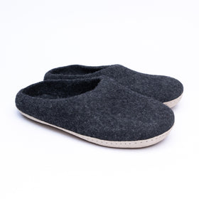 Graphite Wool Slippers