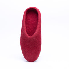 Red Wool Felt Slippers - Kuuma Shoes