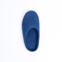 Rhino Blue Wool Felt Slippers - Kuuma Shoes