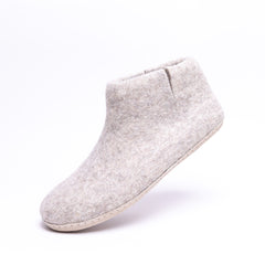 Marbled Tan Wool Felt Boots - Kuuma Shoes