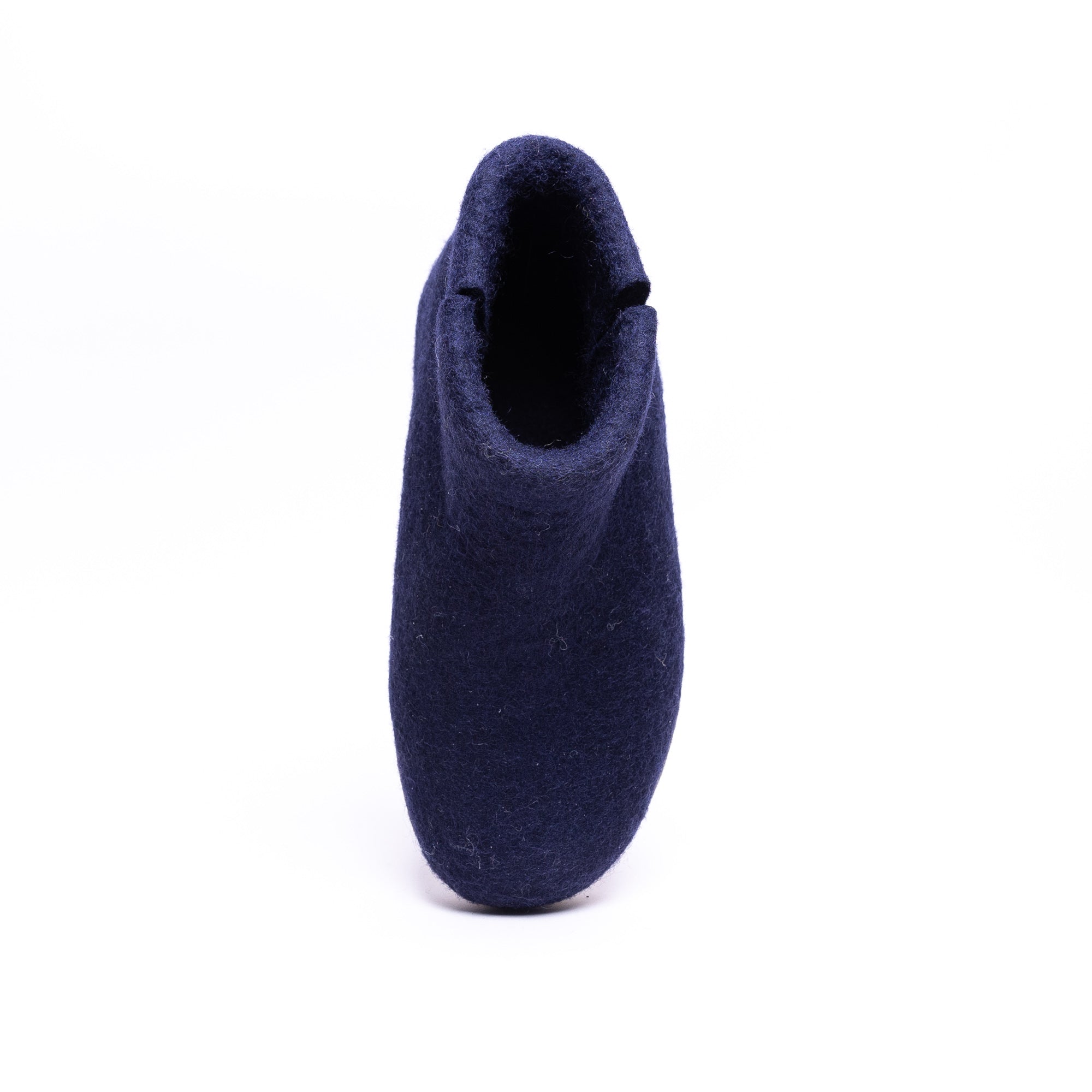 Navy Wool Felt Boots - Kuuma Shoes