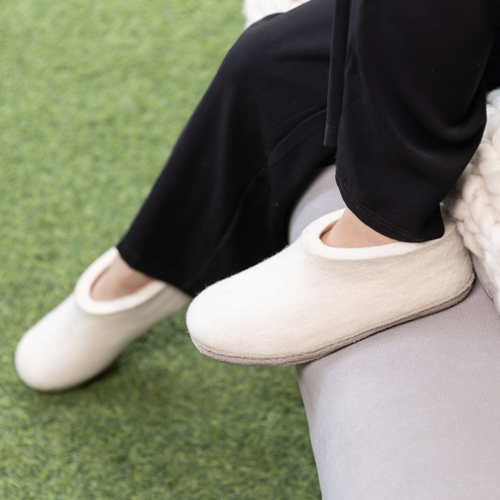Neutral Cream Ankle Boots - Kuuma Shoes