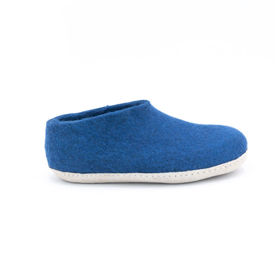 Rhino Blue Wool Felt Ankle Boots