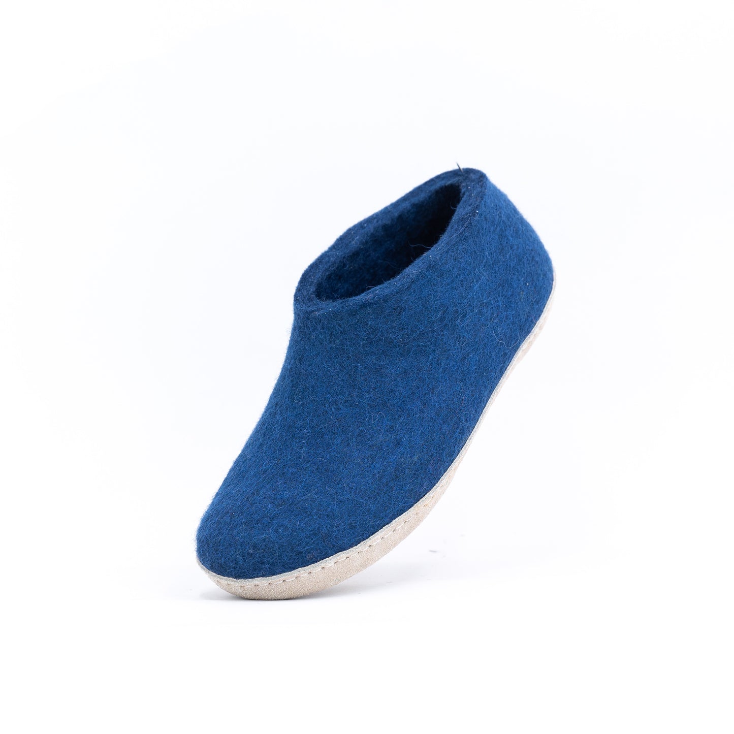 Rhino Blue Wool Felt Ankle Boots