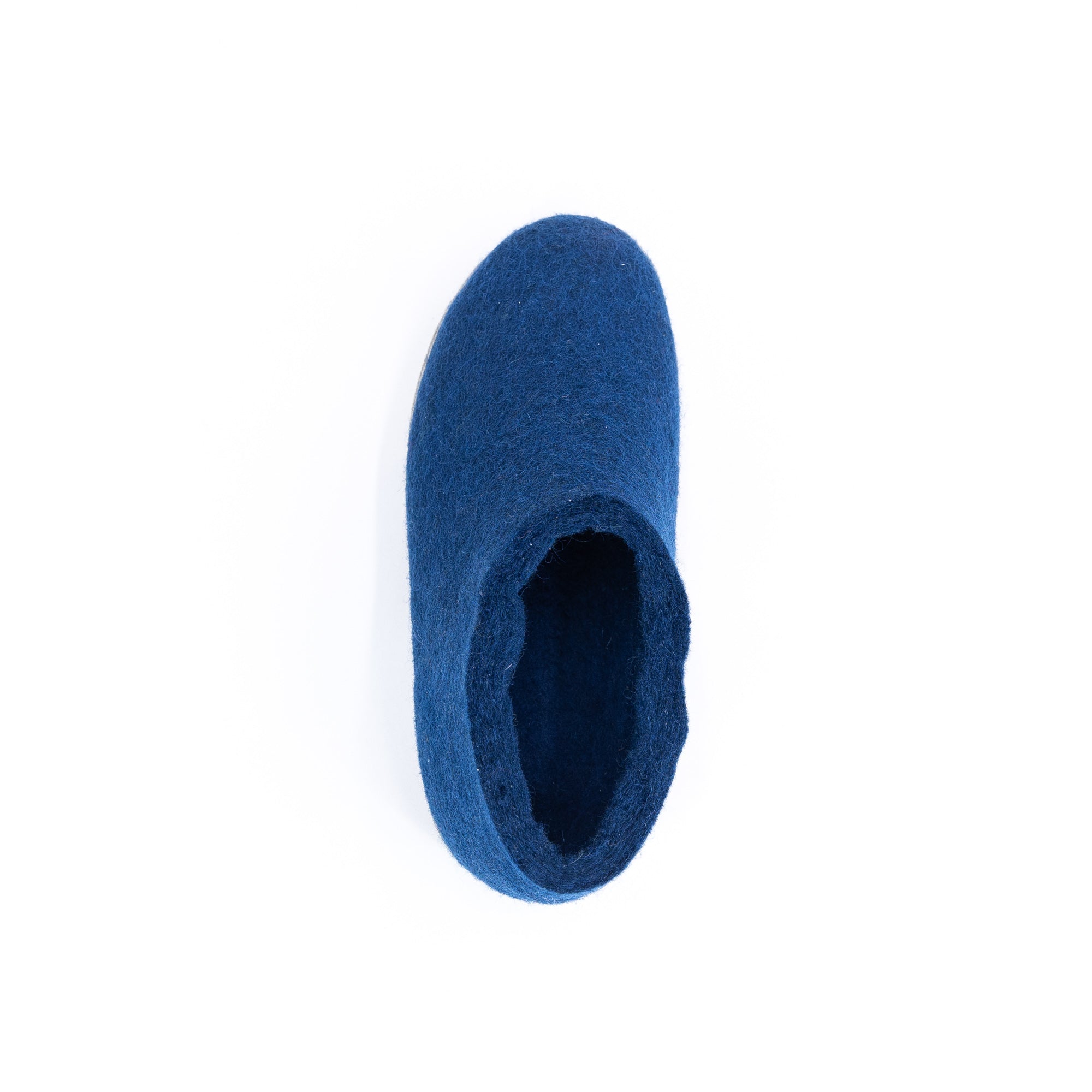Rhino Blue Wool Felt Ankle Boots - Kuuma Shoes