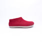 Red Wool Felt Ankle Boots