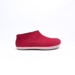 Red Wool Felt Ankle Boots - Kuuma Shoes