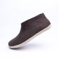 Dark Brown Wool Felt Ankle Boots