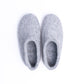 Marbled Light Grey Wool Felt Ankle Boots