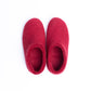 Red Wool Felt Ankle Boots