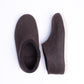 Dark Brown Wool Felt Ankle Boots