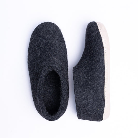 Graphite Wool Ankle Boots