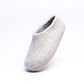 Marbled Tan Wool Felt Ankle Boots