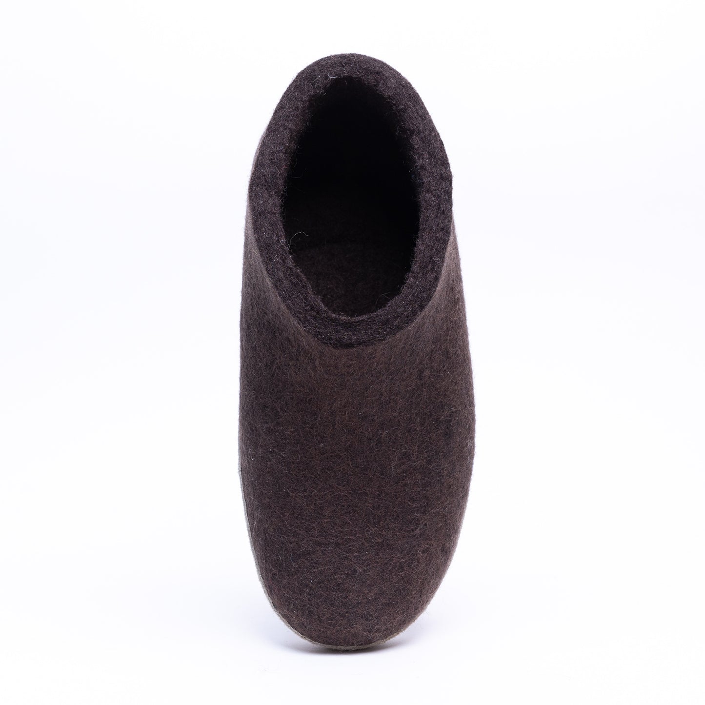 Dark Brown Wool Felt Ankle Boots