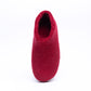 Red Wool Felt Ankle Boots