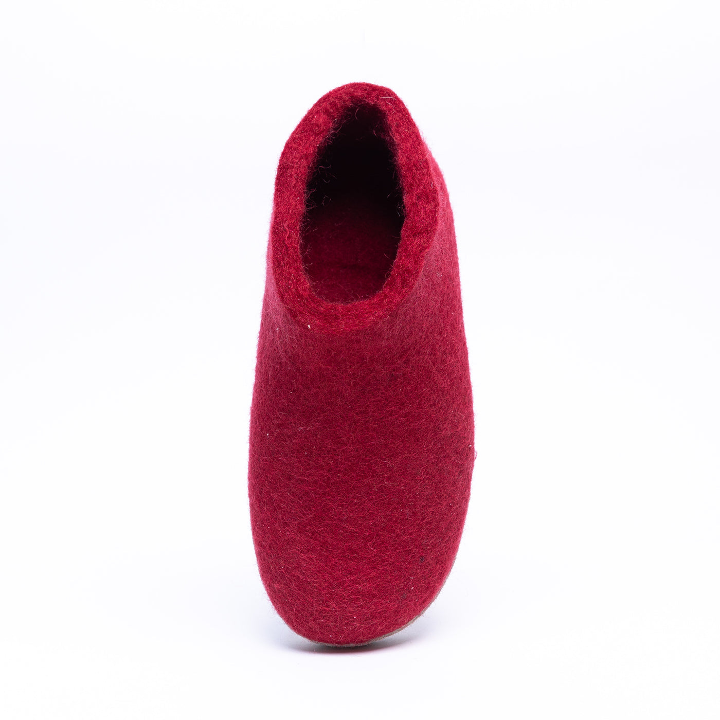 Red Wool Felt Ankle Boots