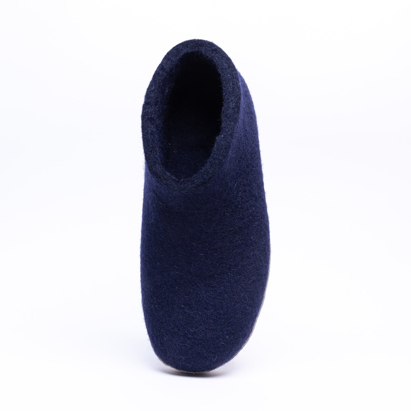 Navy Wool Felt Ankle Boots
