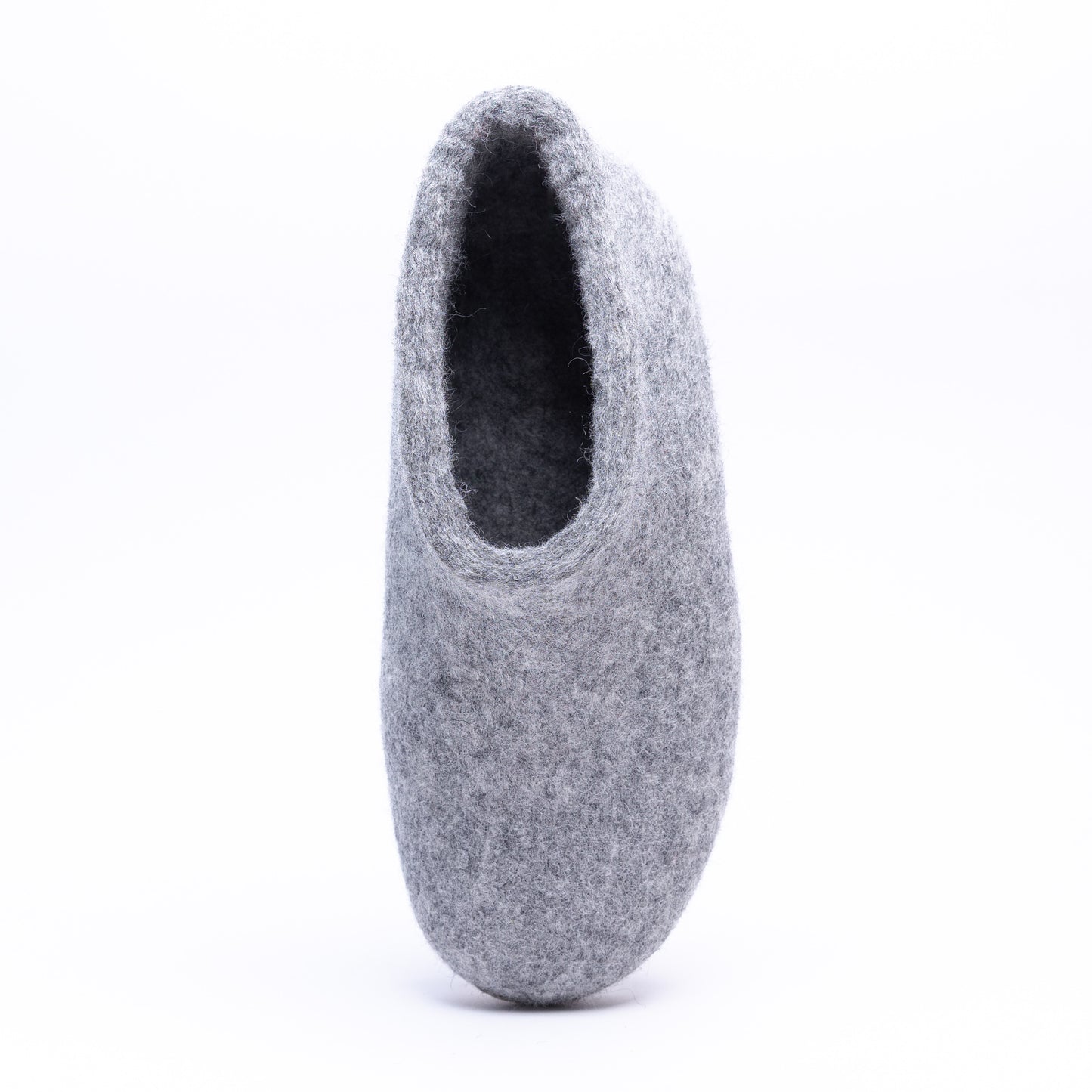 Marbled Light Grey Wool Felt Ankle Boots