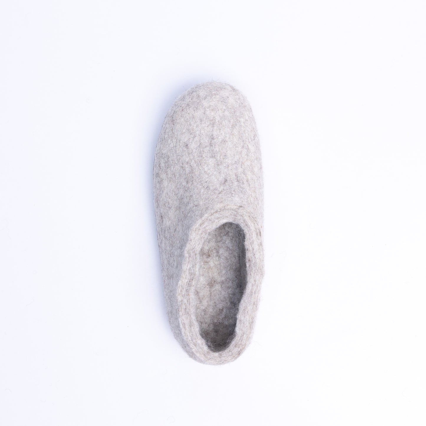 Marbled Tan Wool Felt Ankle Boots