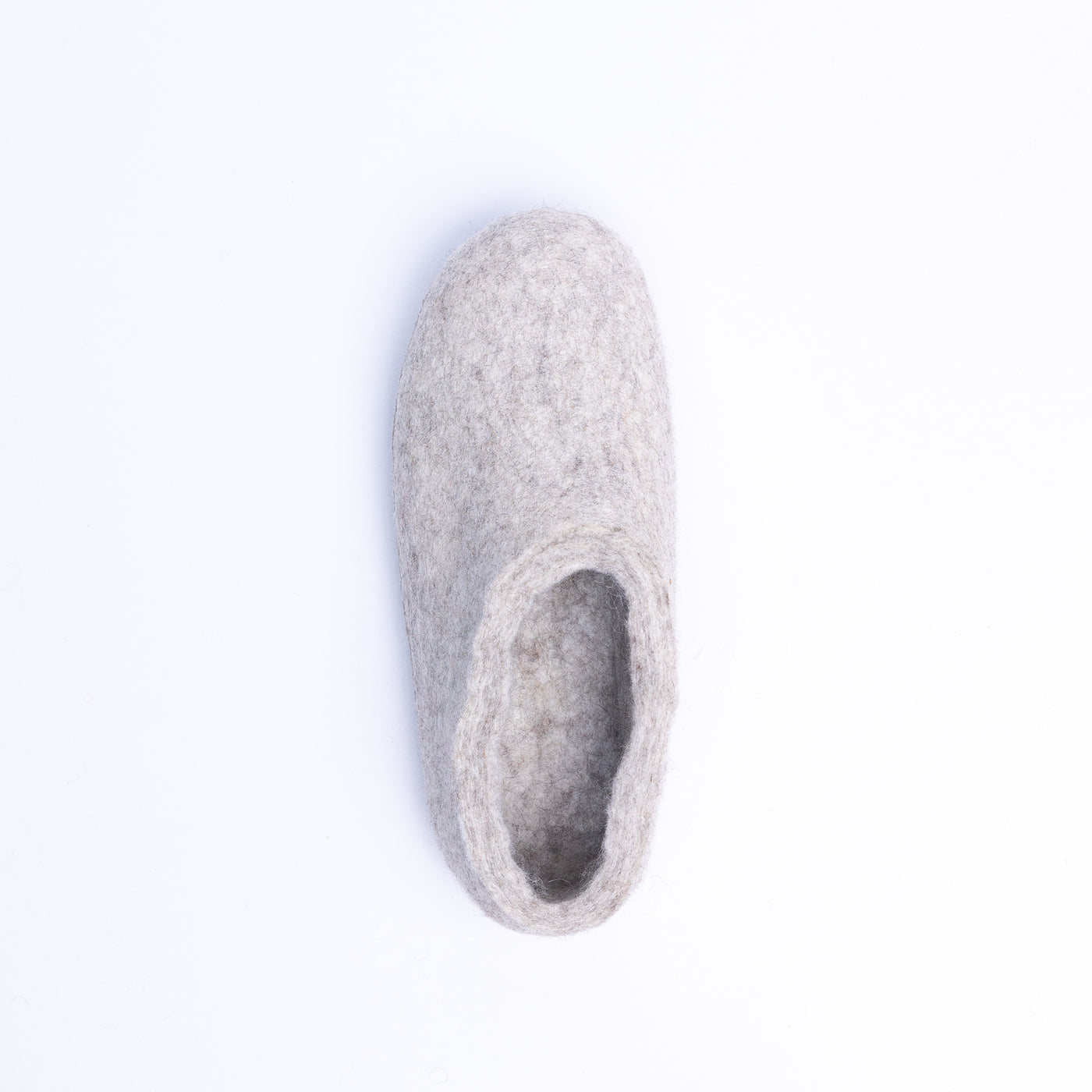 Marbled Tan Wool Felt Ankle Boots